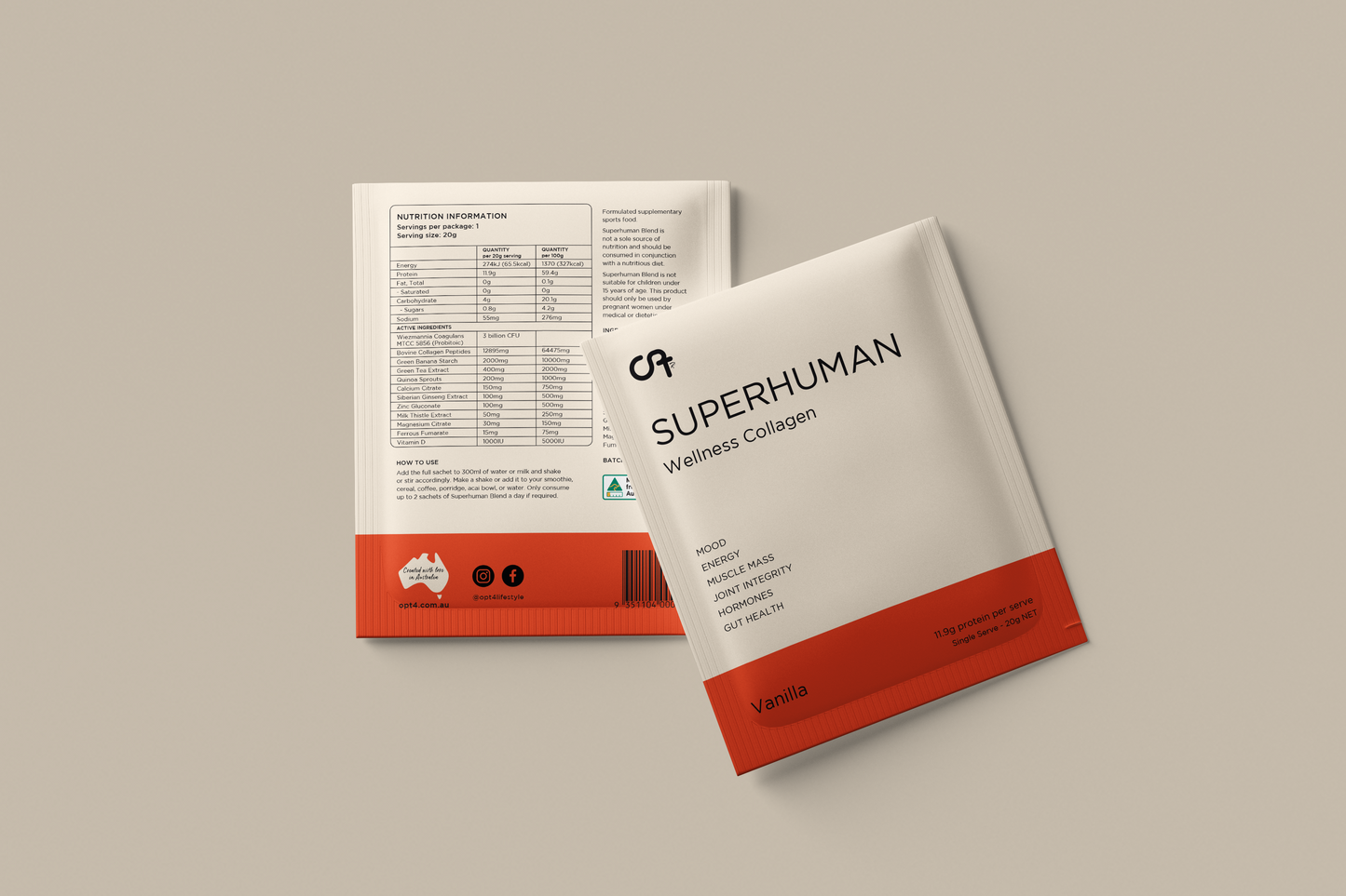 Superhuman Wellness Collagen Blend - Single Shot Travel Pouch